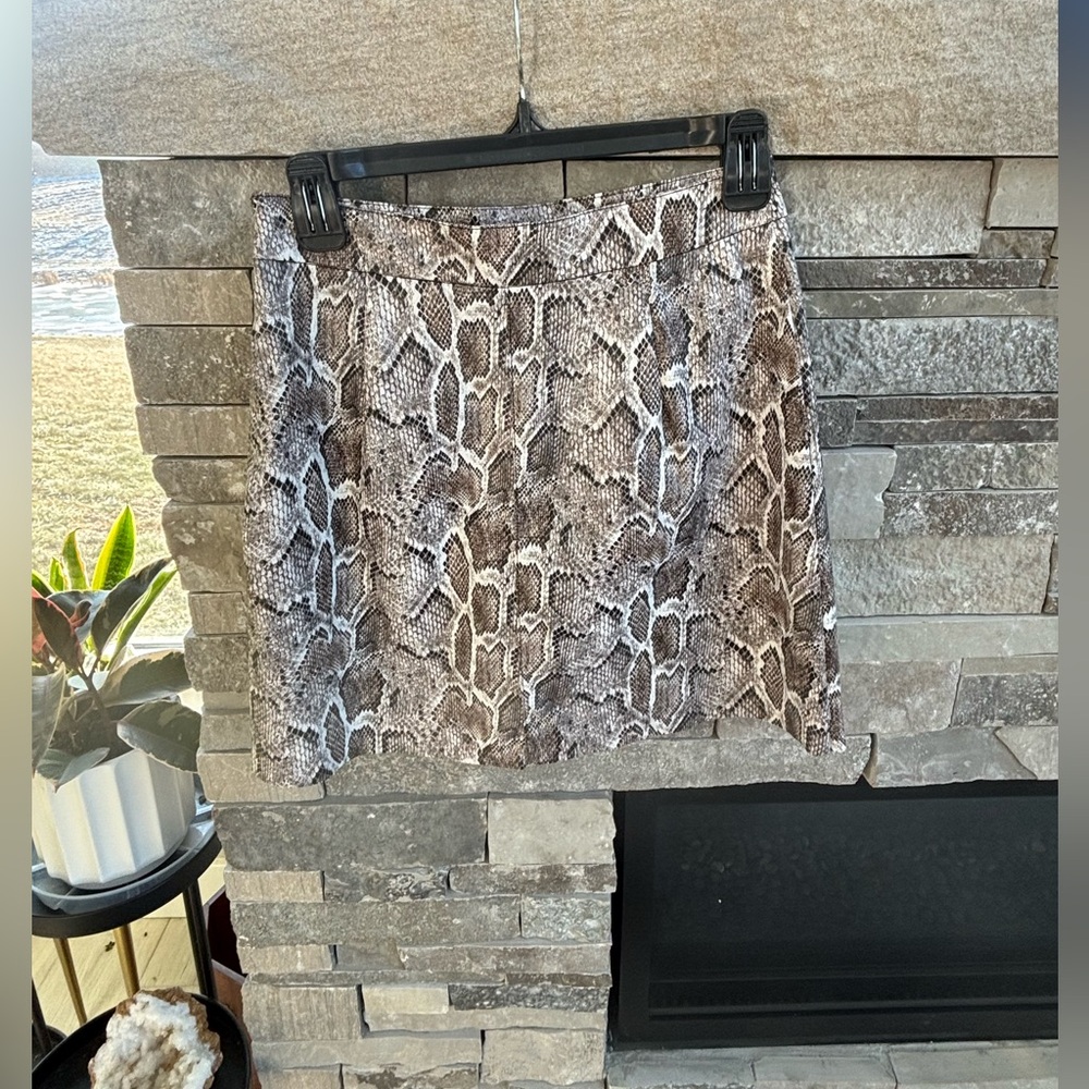 French Connection | Snake Skin Print Mini Skirt | Size 4